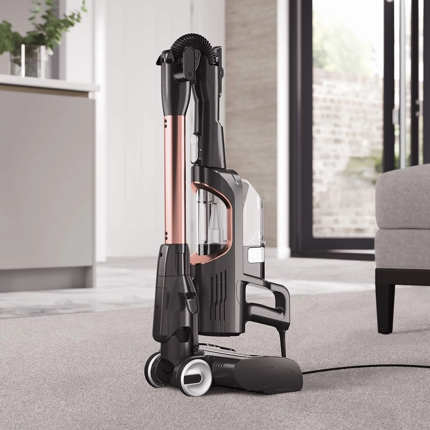 Shark [HZ500UKT] Corded Stick Vacuum Cleaner Pet Model, Anti Hair Wrap, Flexology [Rose Gold]