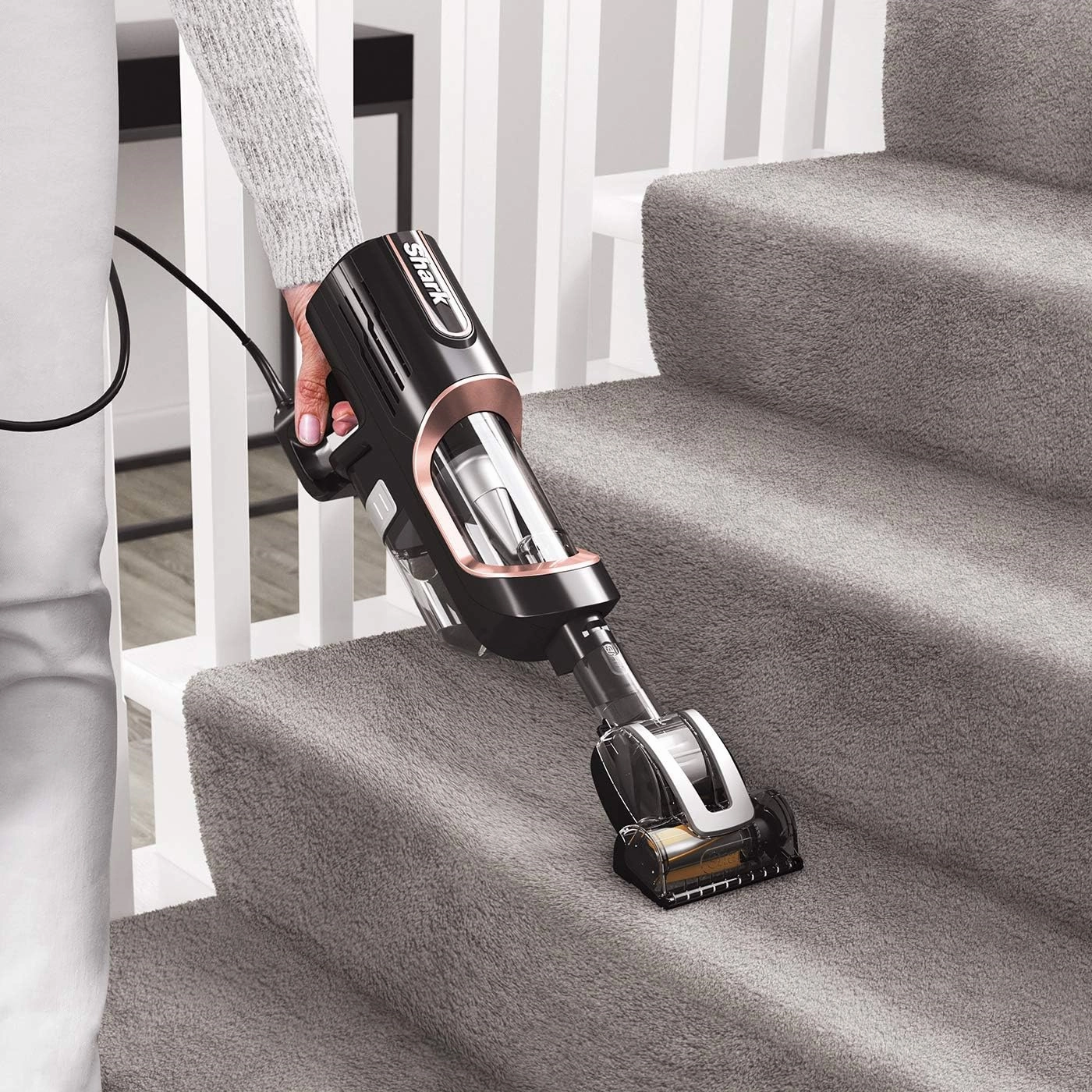 Shark [HZ500UKT] Corded Stick Vacuum Cleaner Pet Model, Anti Hair Wrap, Flexology [Rose Gold]