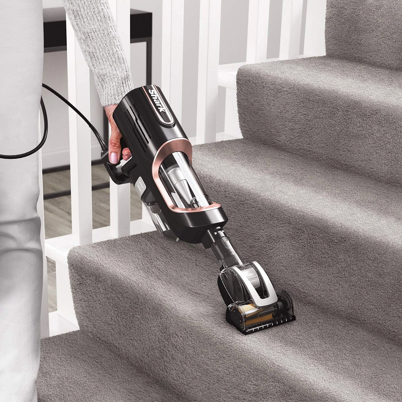 Shark [HZ500UKT] Corded Stick Vacuum Cleaner Pet Model, Anti Hair Wrap, Flexology [Rose Gold]