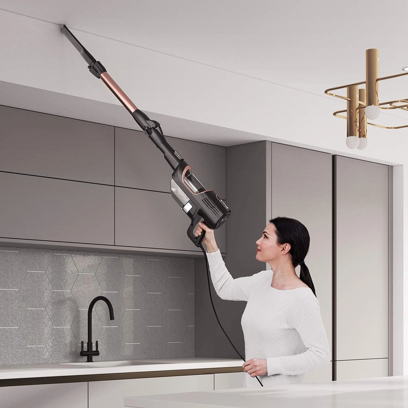 Shark [HZ500UKT] Corded Stick Vacuum Cleaner Pet Model, Anti Hair Wrap, Flexology [Rose Gold]