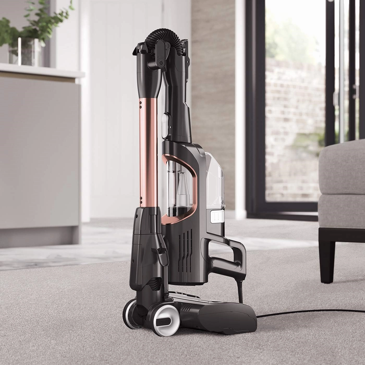 Shark [HZ500UKT] Corded Stick Vacuum Cleaner Pet Model, Anti Hair Wrap, Flexology [Rose Gold]