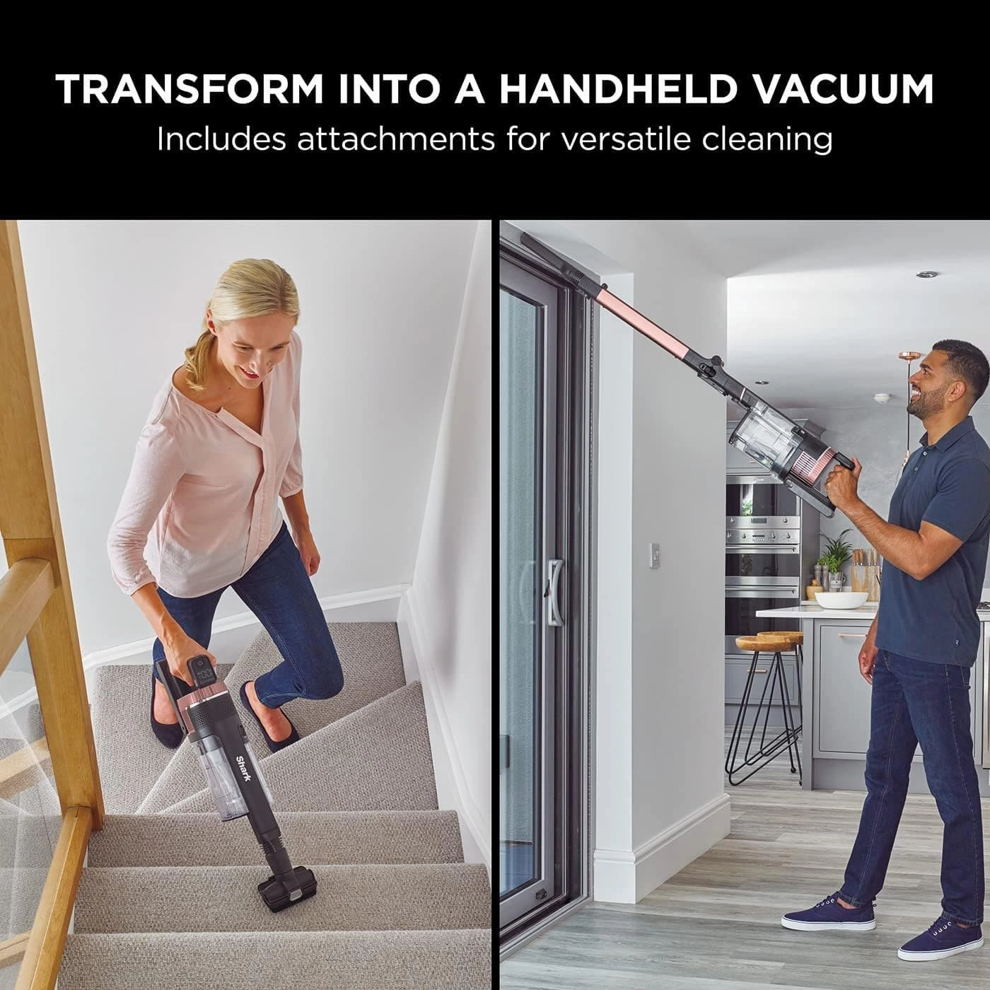 SHARK Stratos Anti Hair Wrap Plus IZ400UK Cordless Vacuum Cleaner - Rose Gold
