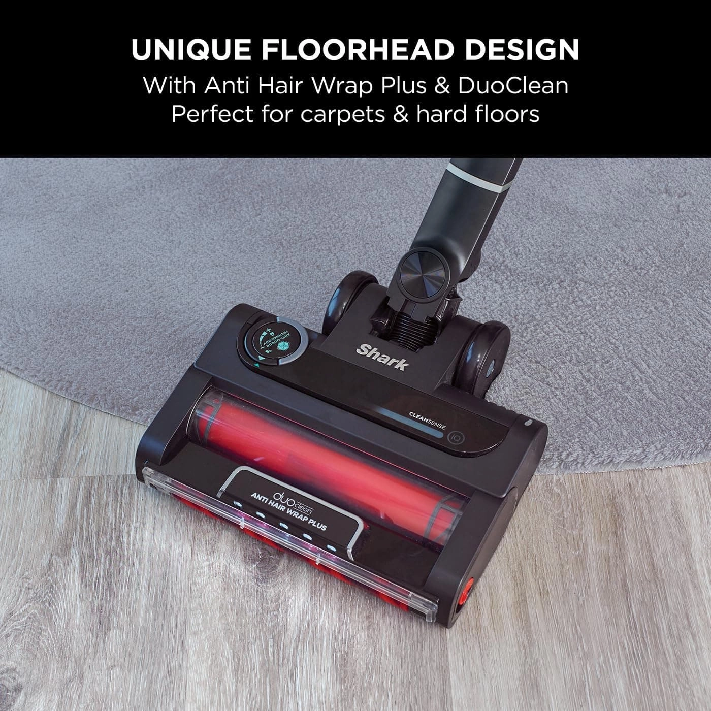 Shark Stratos Cordless Stick Vacuum Cleaner Pet Pro, Anti Hair Wrap Plus, 120 Mins Run-Time (2 Batteries), Clean Sense IQ, Anti-Odour, Multi-Surface Tools,Charcoal/Silver, IZ420UKT