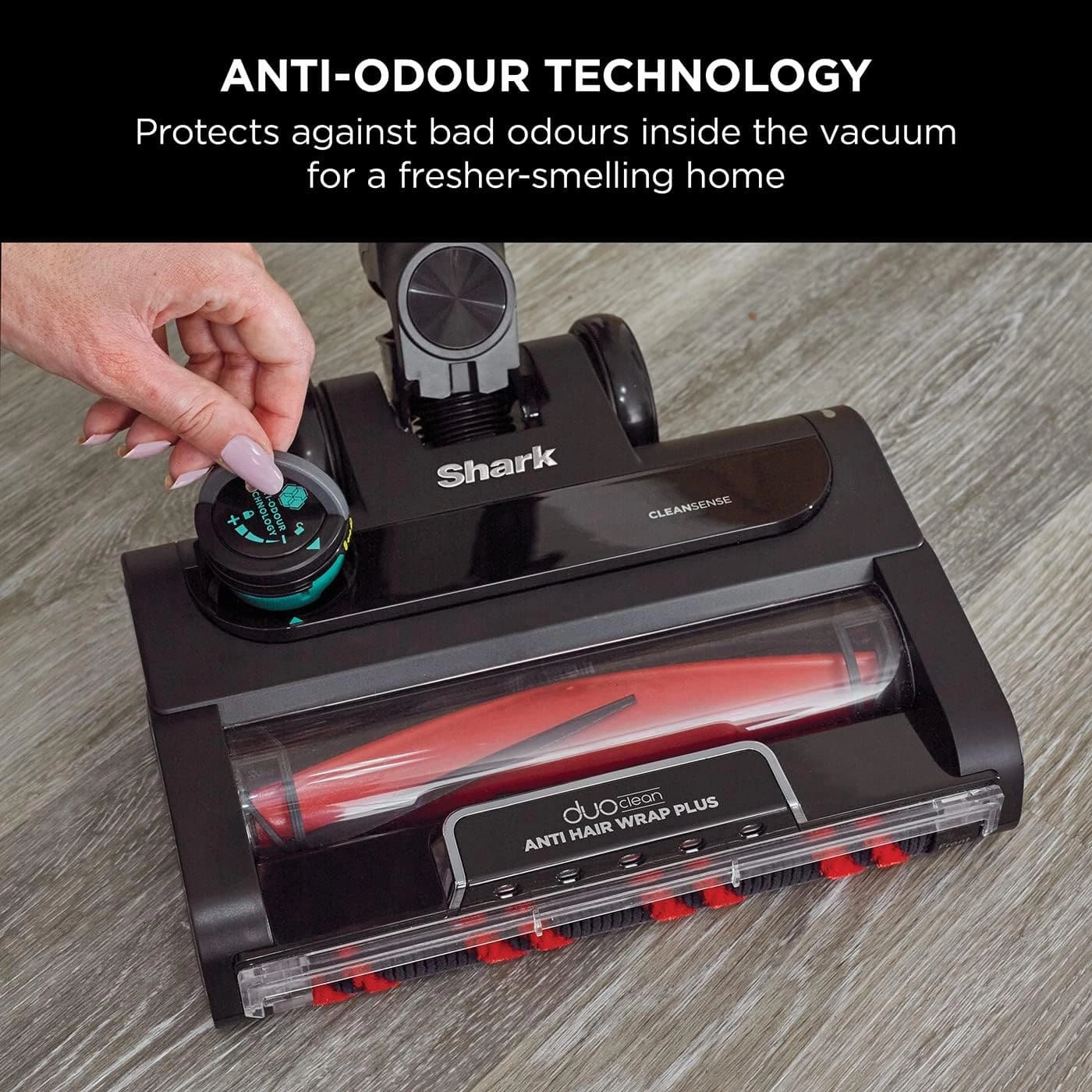 Shark Stratos IZ400UKT Pet Pro Cordless Vacuum: Anti Hair Wrap, Clean Sense IQ, Anti-Odour, 60 Min Run-Time, Removable Battery, 3 Attachments - Charcoal/Brass