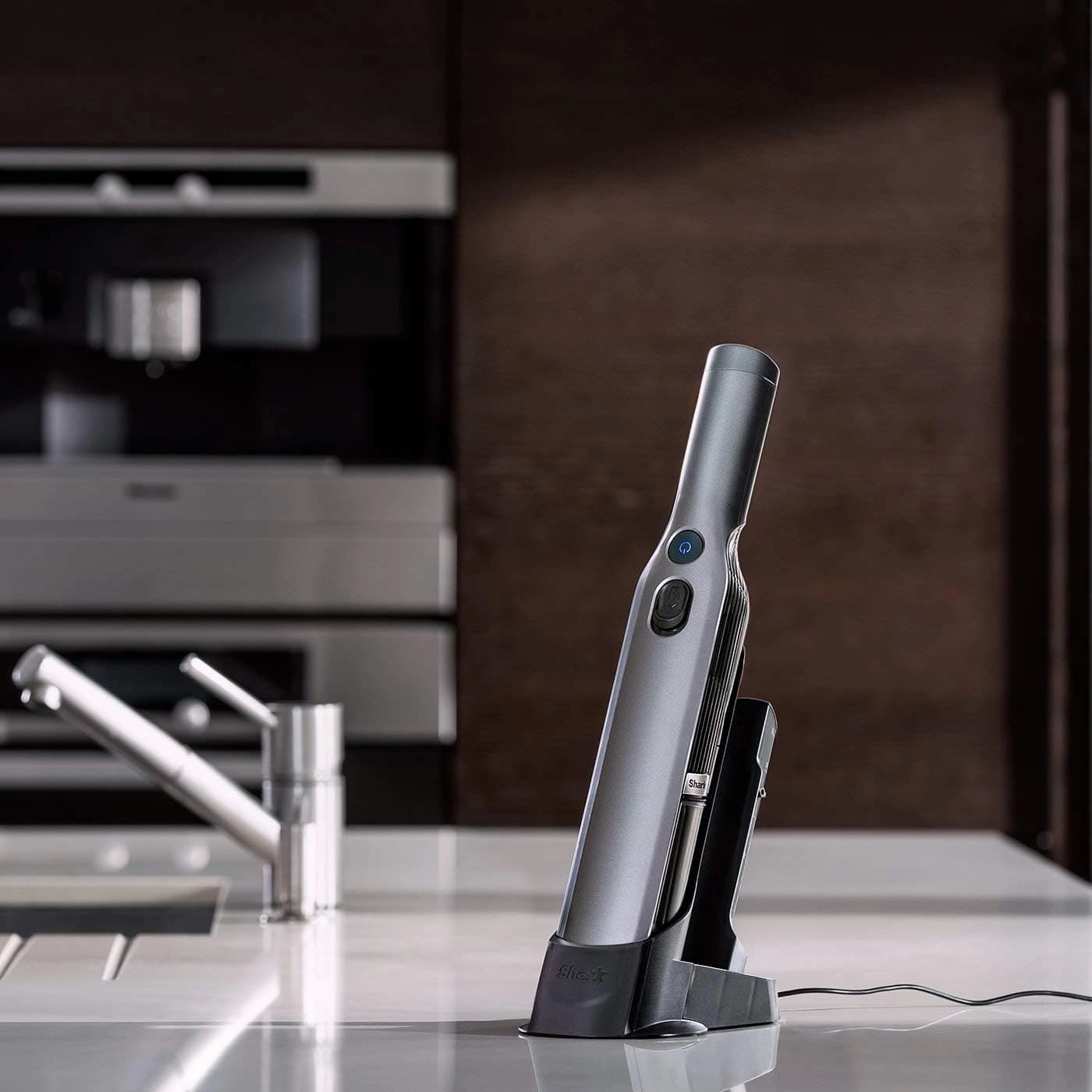 Shark WandVac Cordless Handheld Vacuum 1.0 - Lightweight, Powerful Suction with Multi-Tool Accessories, Charging Base, Grey