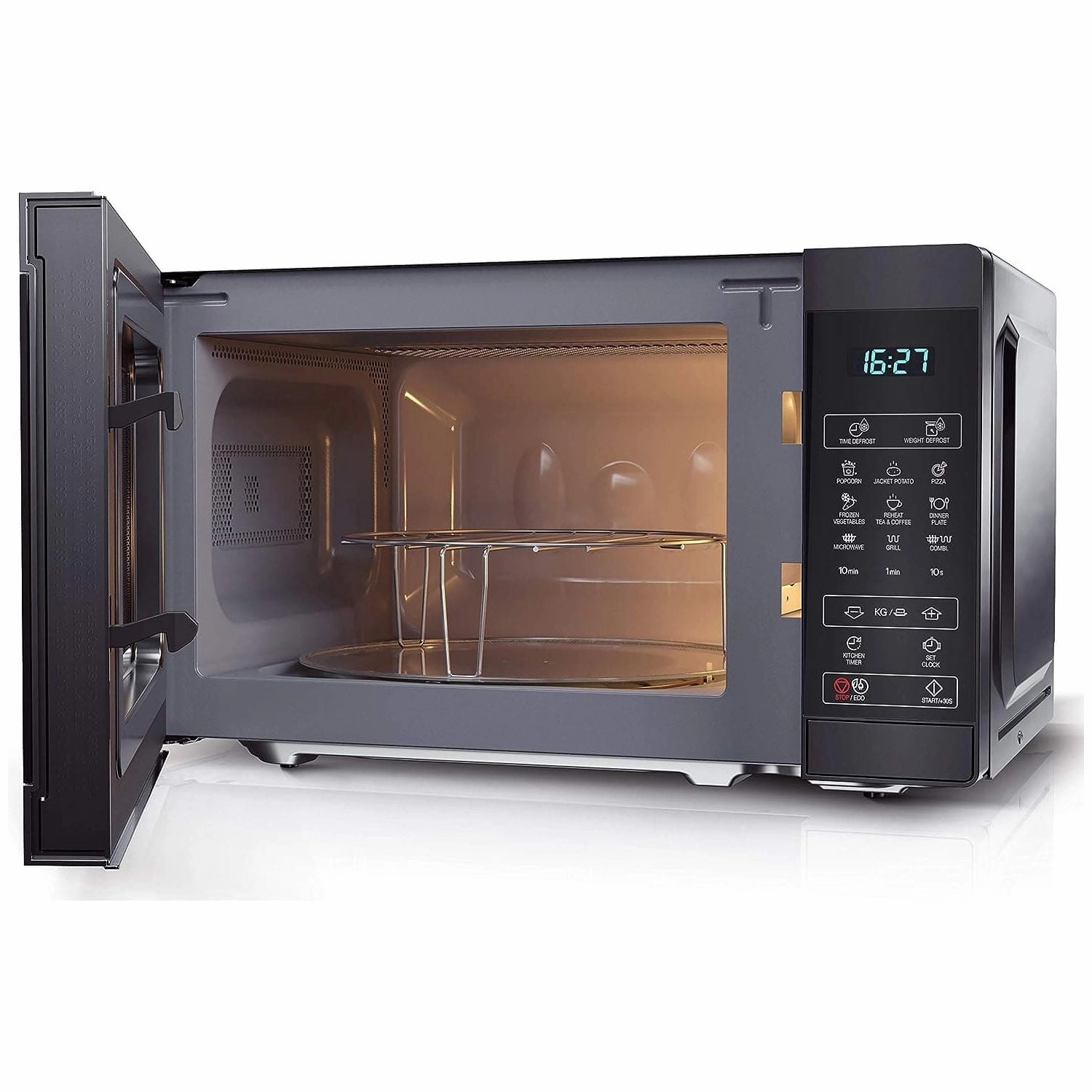 SHARP YC-MG02U-B Compact 20 Litre 800W Digital Microwave with 1000W Grill- Black