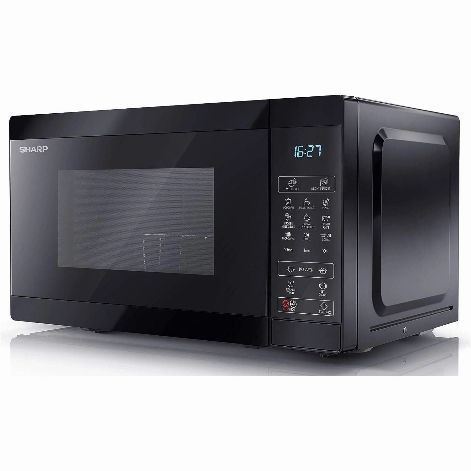 SHARP YC-MG02U-B Compact 20 Litre 800W Digital Microwave with 1000W Grill- Black
