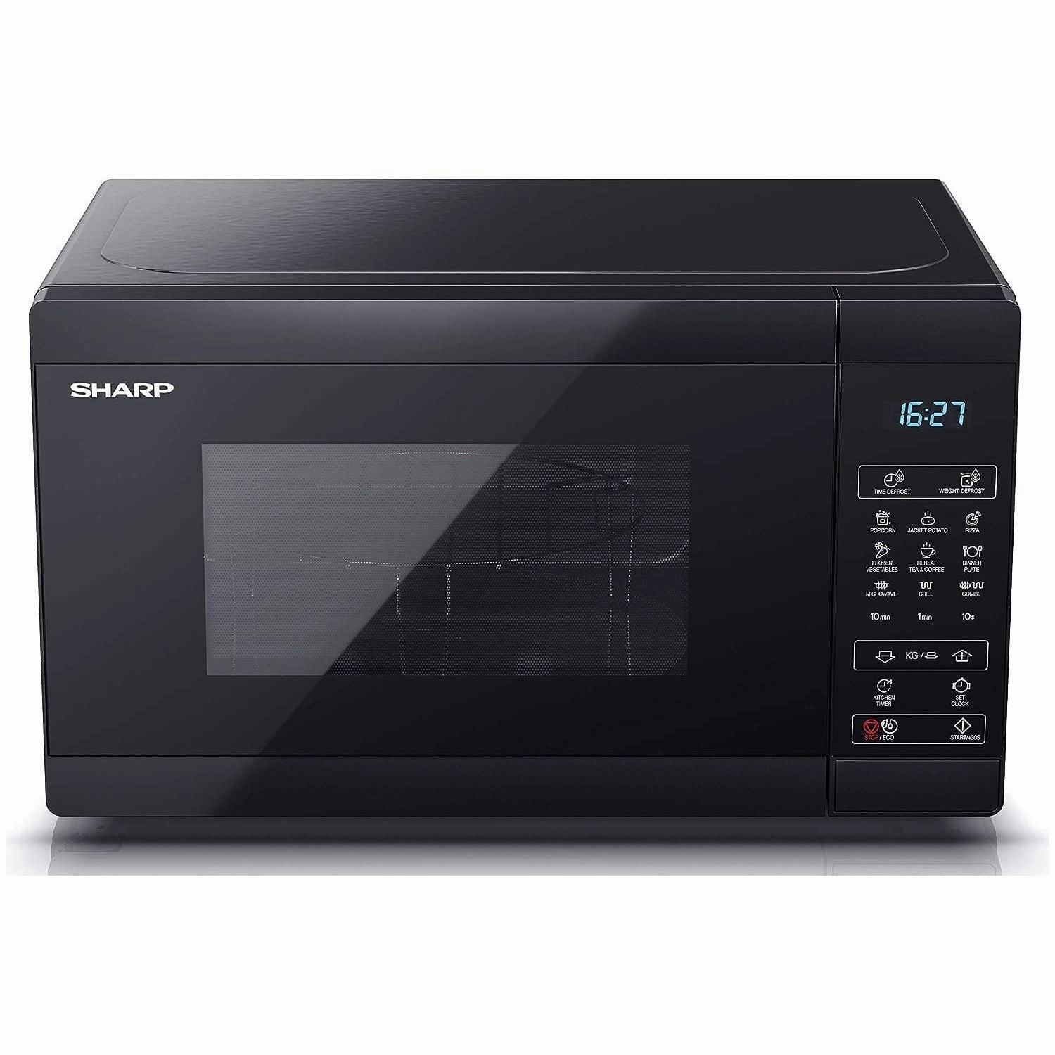 SHARP YC-MG02U-B Compact 20 Litre 800W Digital Microwave with 1000W Grill- Black
