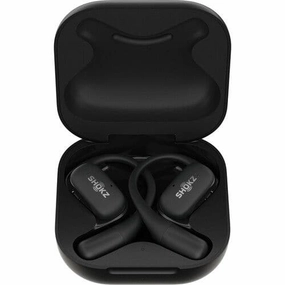 SHOKZ OpenFit True Wireless Open Ear Bluetooth Headphones with MIcrophone, Waterproof, Fast Charging, 28hr Playtime, Compatible with iPhone and Android - Black earbuds and headphones, true wireless earbuds, noise cancelling earbuds