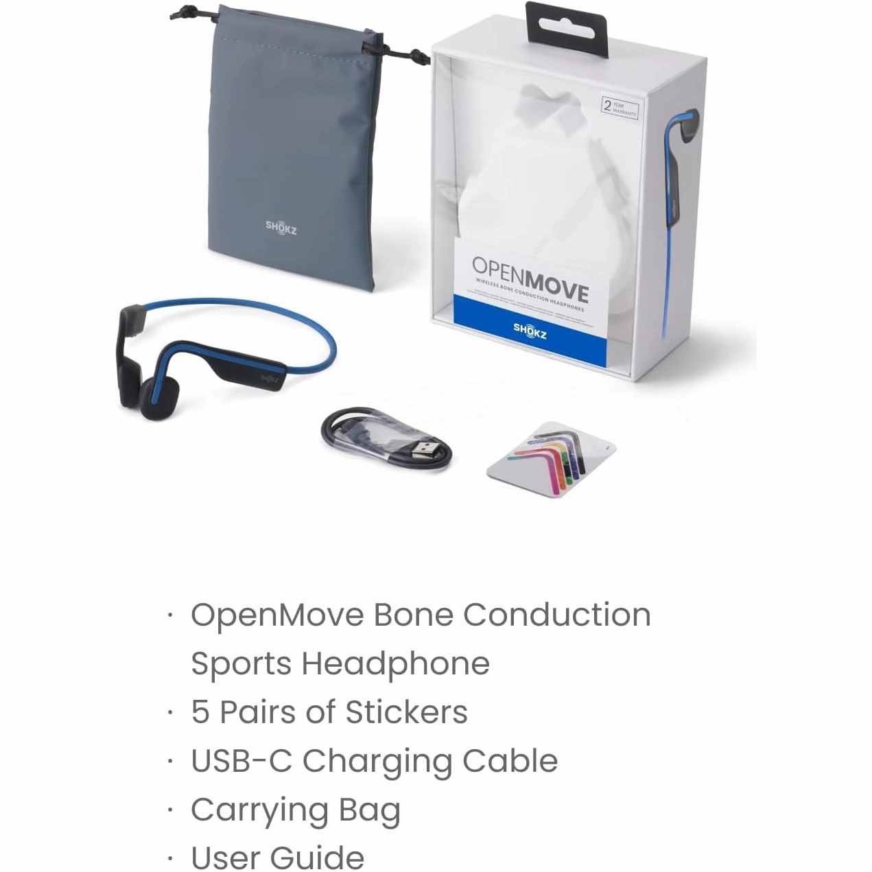 SHOKZ OpenMove Bone Conduction Headphone - Blue