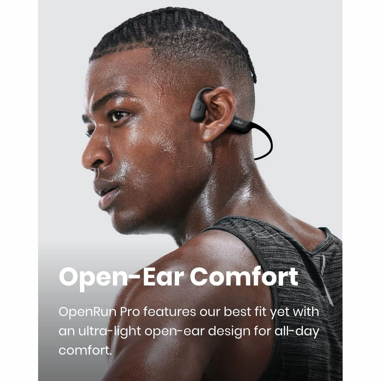 Shokz OpenRun Pro Bone Sound Headphones, Open Ear Sports Headphones with Microphone