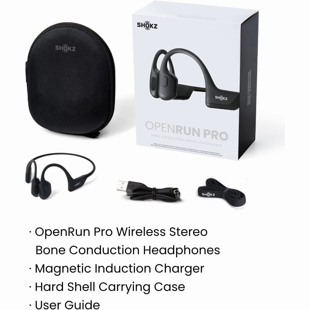Shokz OpenRun Pro Bone Sound Headphones, Open Ear Sports Headphones with Microphone