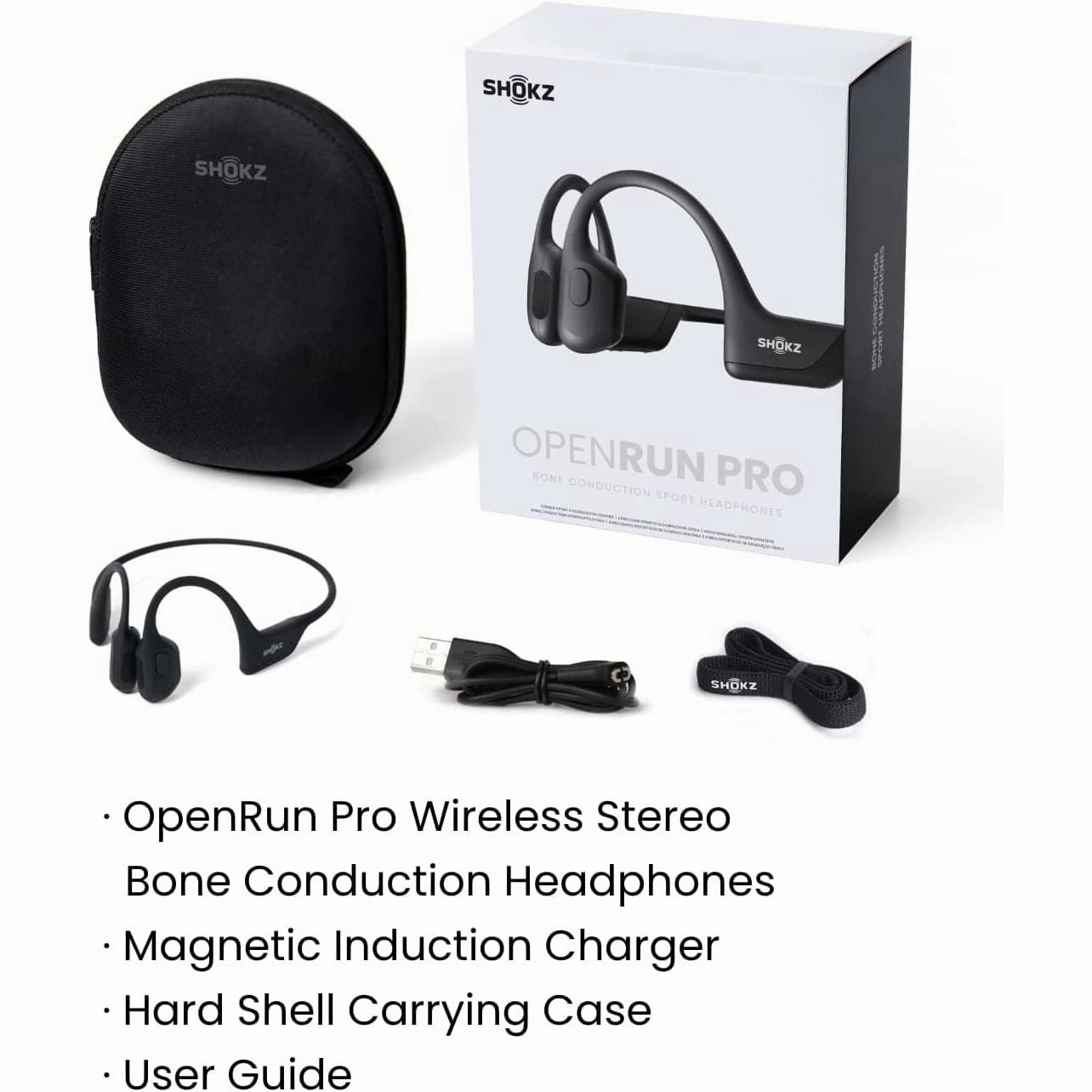 Shokz OpenRun Pro Bone Sound Headphones, Open Ear Sports Headphones with Microphone