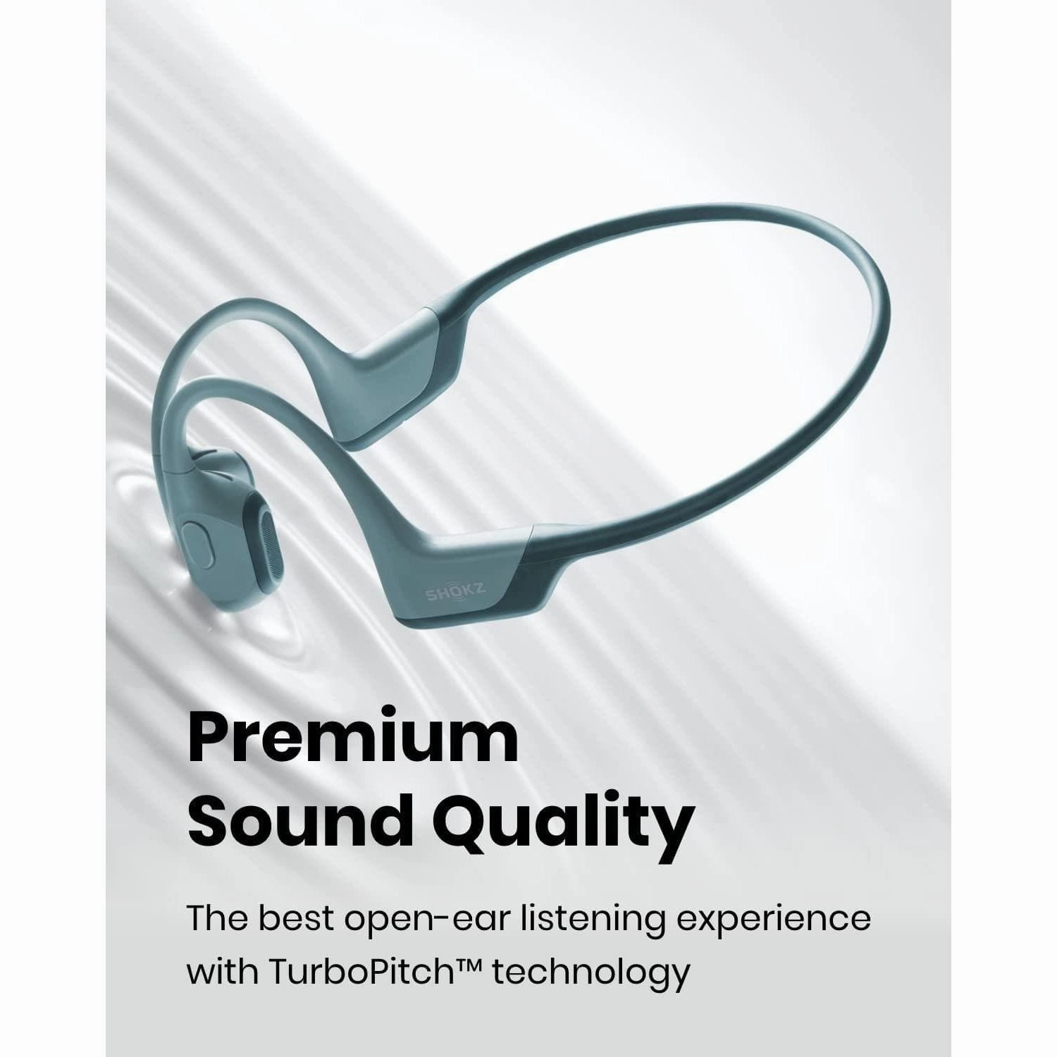 Shokz OpenRun Pro Water Resistance Wireless Bluetooth Bone Conduction Headphones - Cooldown Blue
