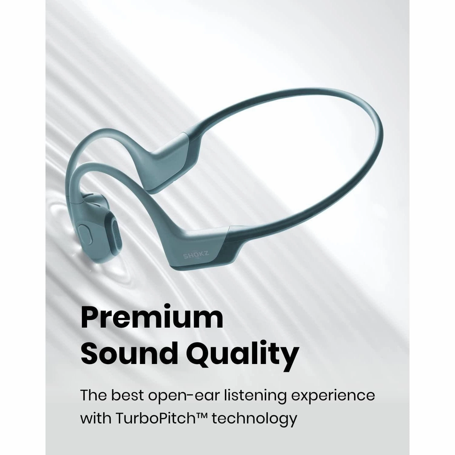 Shokz OpenRun Pro Water Resistance Wireless Bluetooth Bone Conduction Headphones - Cooldown Blue