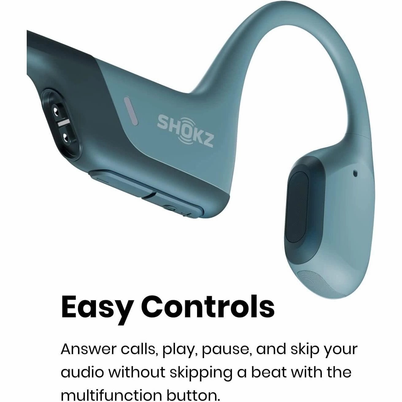Shokz OpenRun Pro Water Resistance Wireless Bluetooth Bone Conduction Headphones - Cooldown Blue