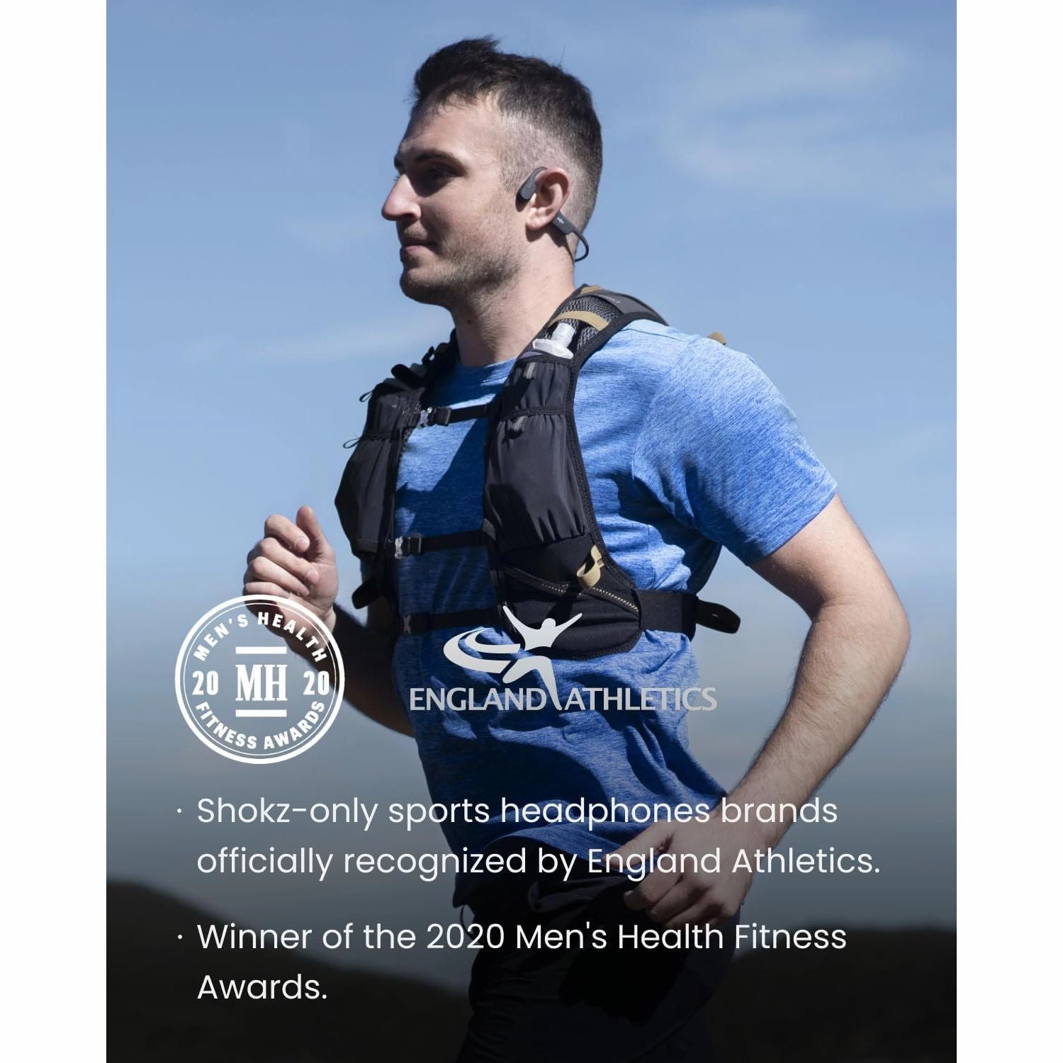 SHOKZ OpenRun SE Wireless Bone Conduction Headphones, [England Athletics Recommended] Open-Ear Bluetooth Earphones with Mic, Waterproof Sports Headset with 8H Playtime for Running Workout, Comet Grey