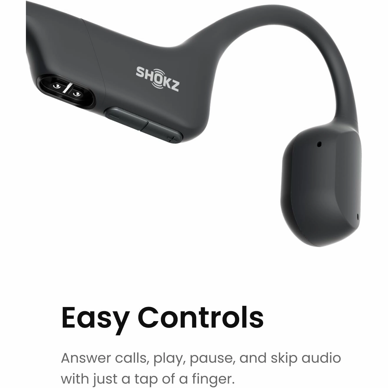 SHOKZ OpenRun SE Wireless Bone Conduction Headphones, [England Athletics Recommended] Open-Ear Bluetooth Earphones with Mic, Waterproof Sports Headset with 8H Playtime for Running Workout, Comet Grey