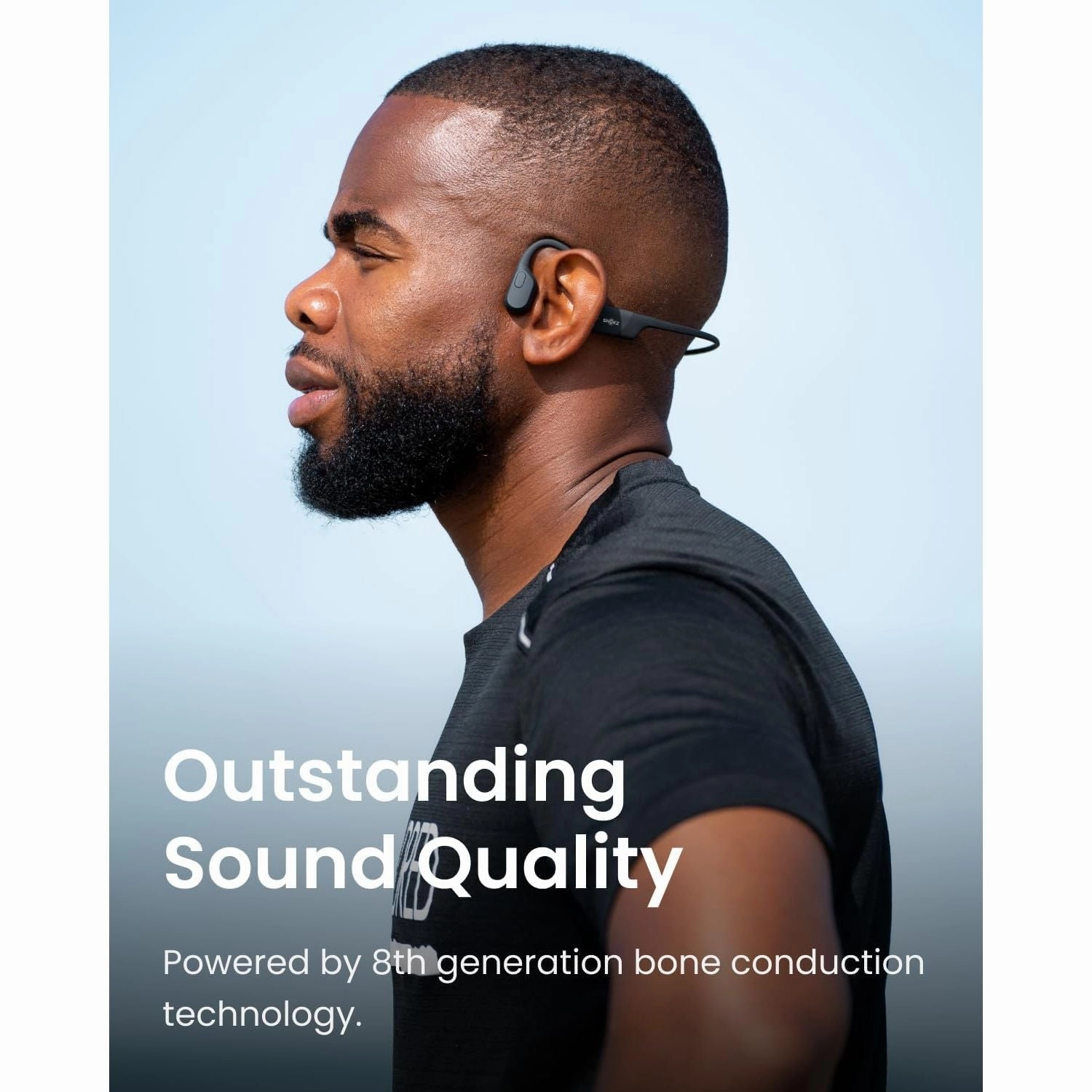 SHOKZ OpenRun SE Wireless Bone Conduction Headphones, [England Athletics Recommended] Open-Ear Bluetooth Earphones with Mic, Waterproof Sports Headset with 8H Playtime for Running Workout, Comet Grey