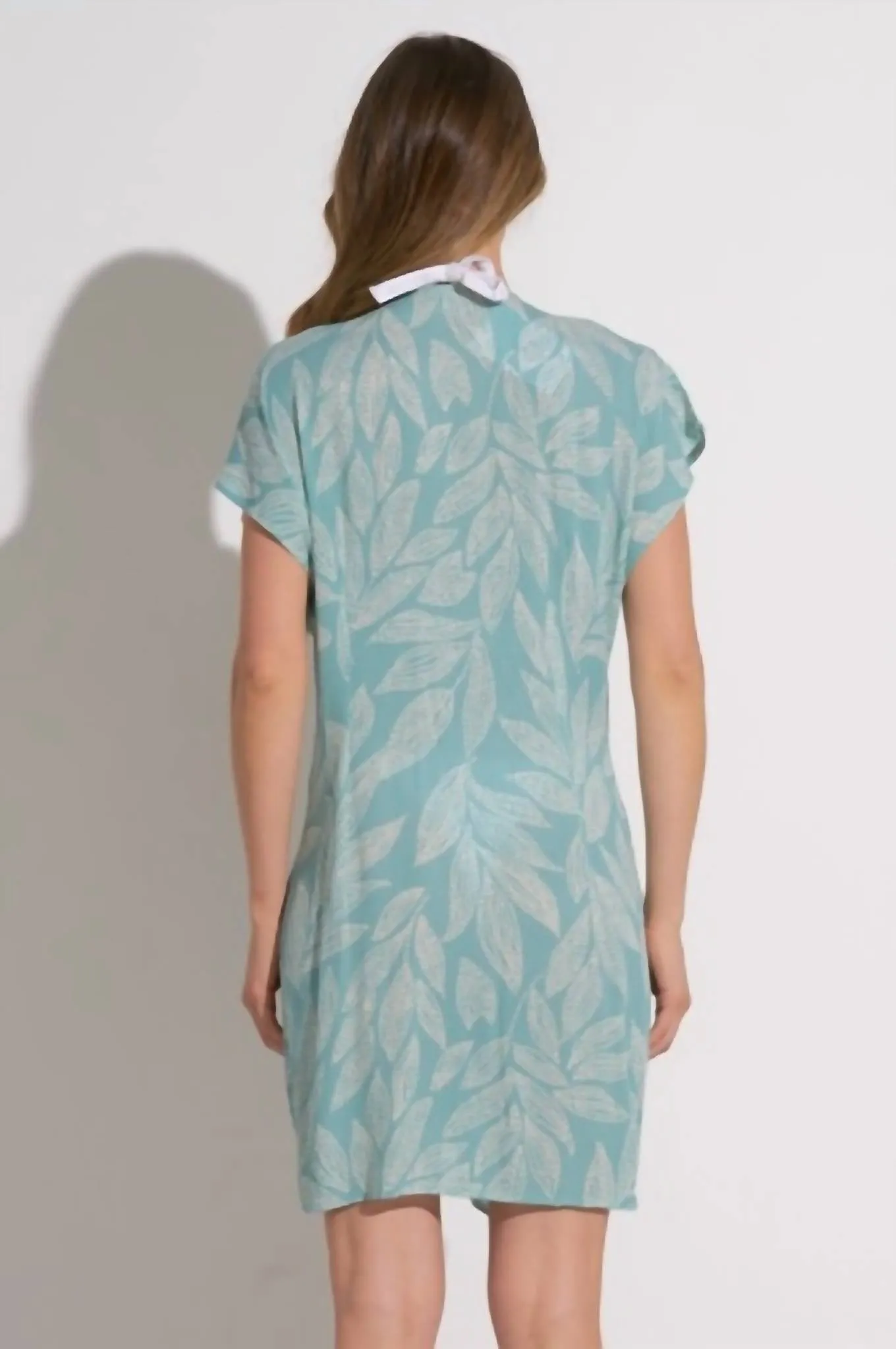 Short Front Wrap Coverup In Teal
