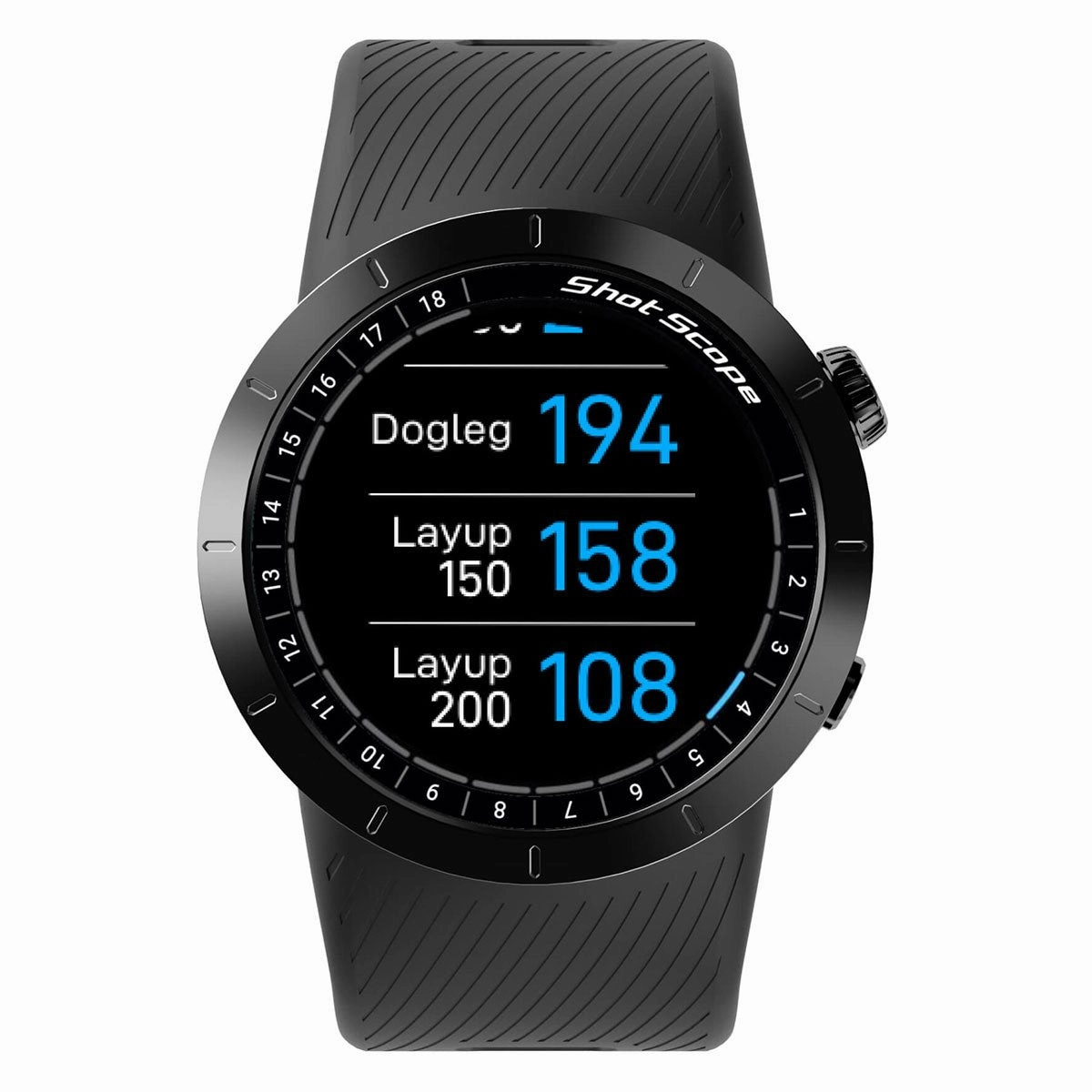 Shot Scope X5 Premium GPS Watch - Stealth Black