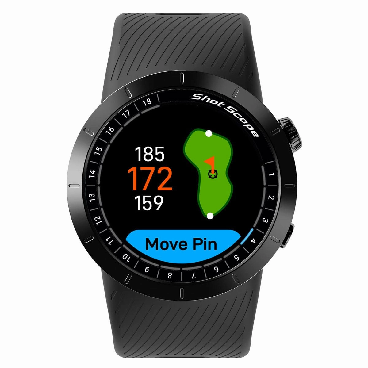 Shot Scope X5 Premium GPS Watch - Stealth Black