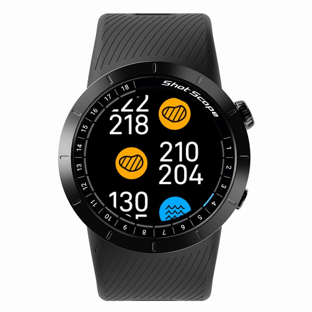 Shot Scope X5 Premium GPS Watch - Stealth Black
