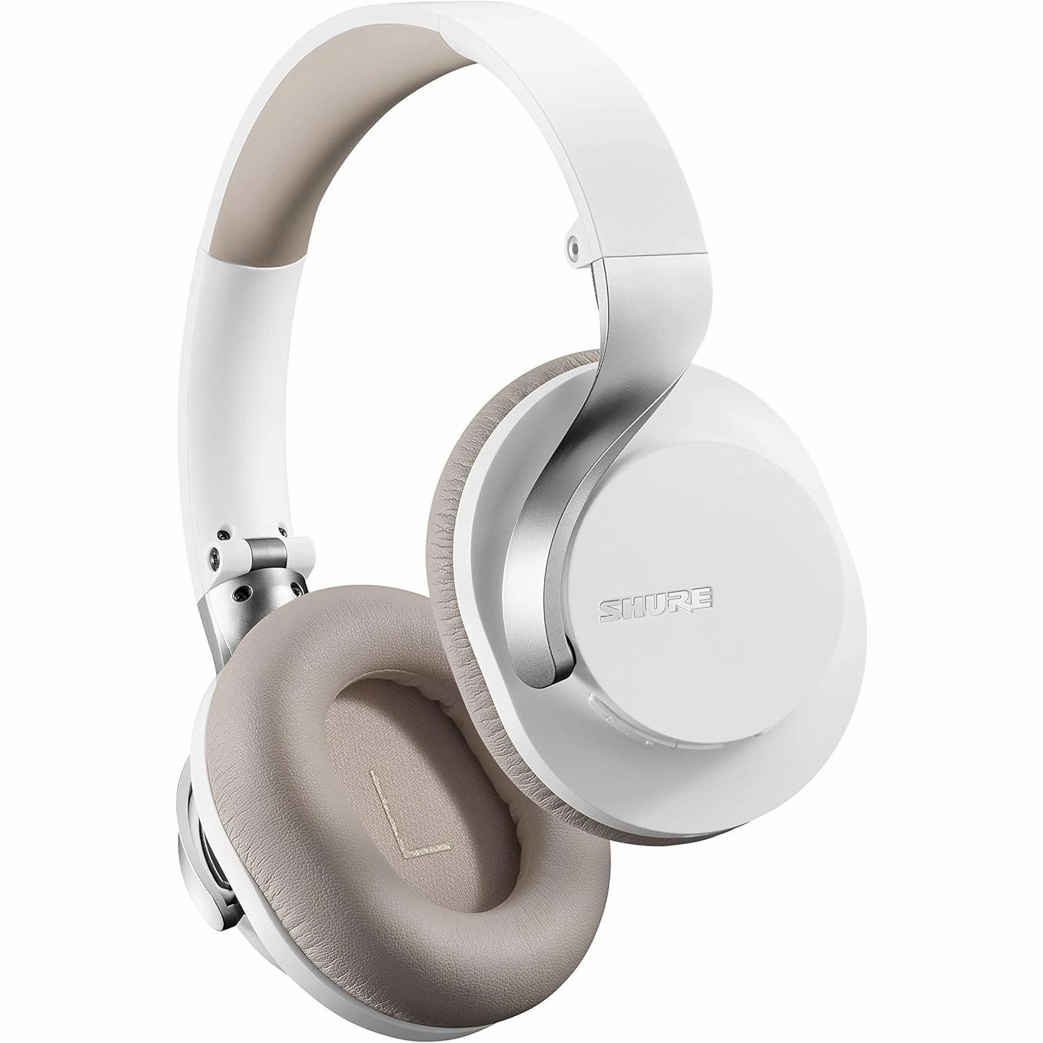 Shure AONIC 40 Wireless Over-Ear Bluetooth Headphones - Noise Cancelling, 25-Hour Battery, Studio Sound, Mic, White