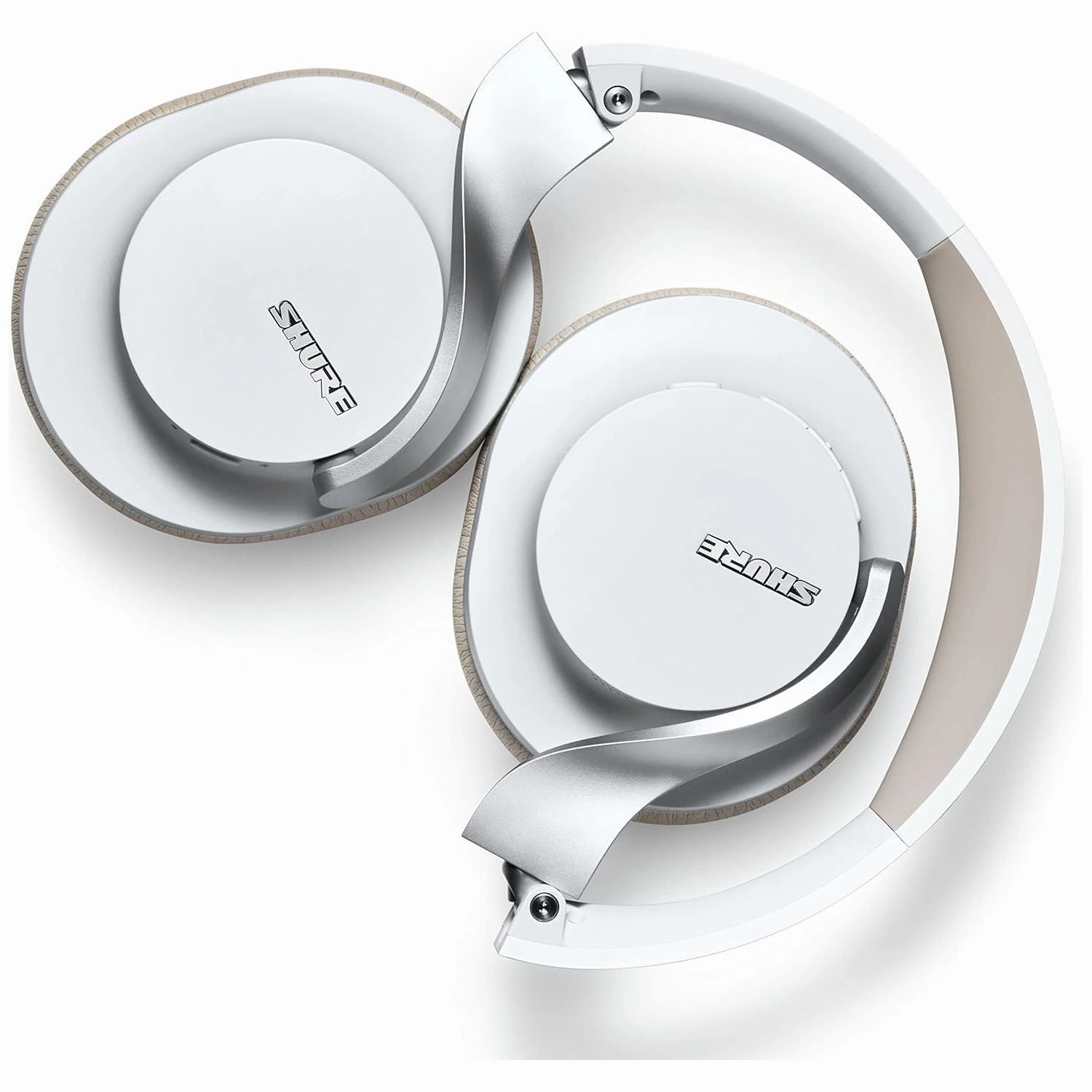 Shure AONIC 40 Wireless Over-Ear Bluetooth Headphones - Noise Cancelling, 25-Hour Battery, Studio Sound, Mic, White