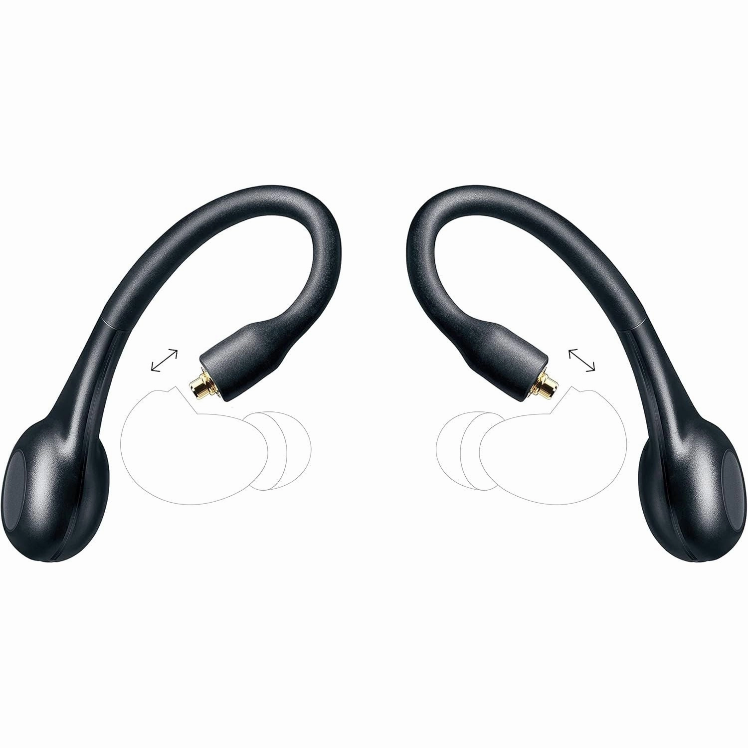 Shure True Wireless Adapter (Gen 2) for Sound Isolating Earphones, Secure Over-Ear Fit, Bluetooth 5 Wireless Technology, Long Battery Life With Charging Case, & Fingertip Controls (RMCE-TW2-EFS) wireless headphones, best over ear headphones, noise canc