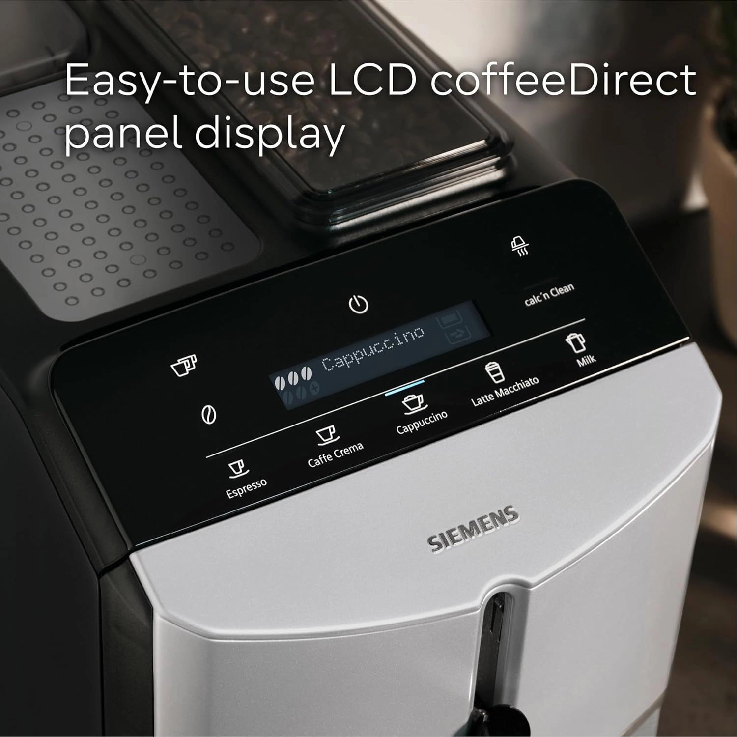 Siemens EQ300 Bean-to-Cup Coffee Machine (TF301G19)  Fully Automatic, Freestanding  Piano Black