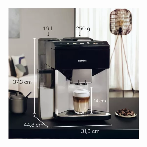 SIEMENS TQ513GB1 EQ500 Bean to Cup Fully Automatic Coffee Machine - Black & Stainless Steel