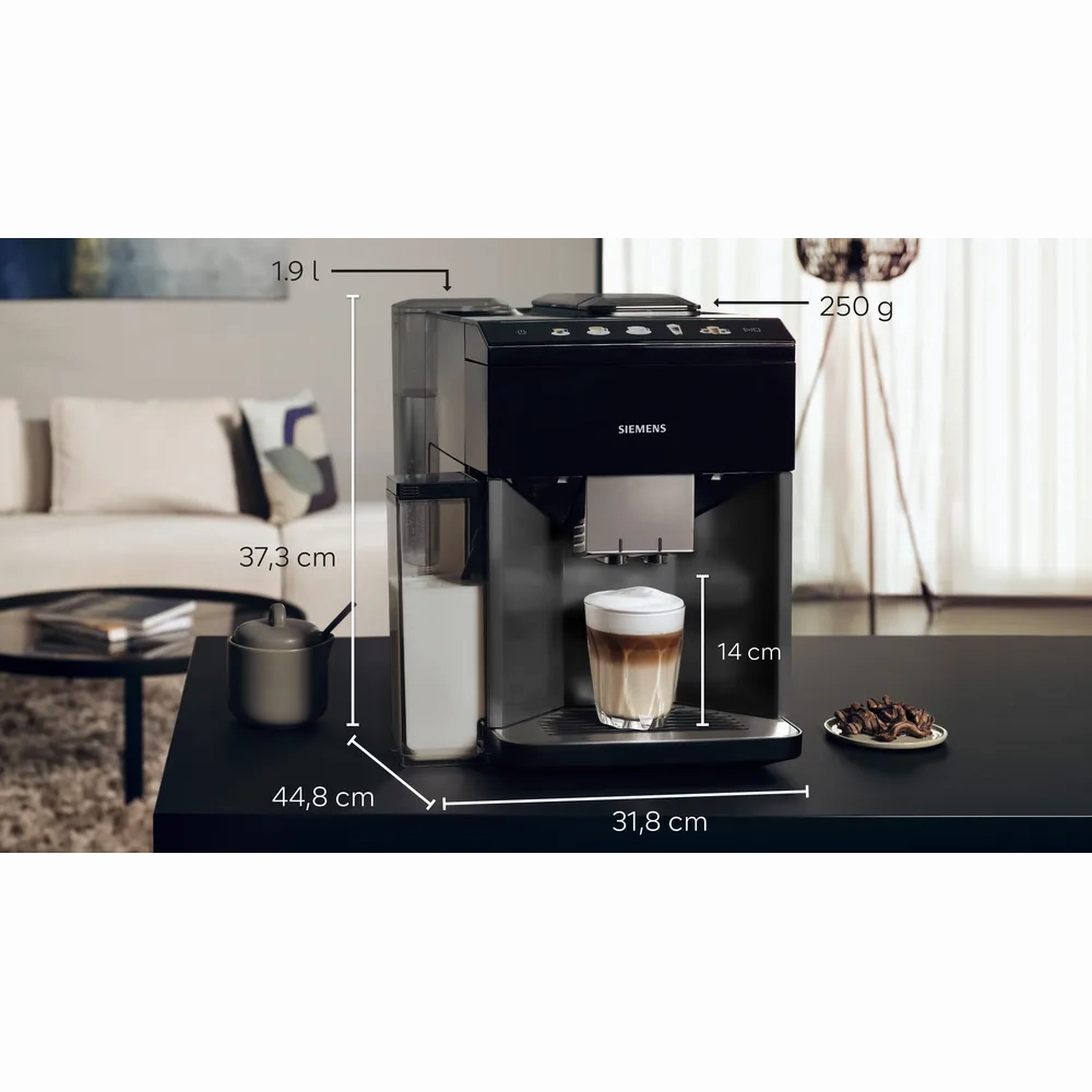 SIEMENS TQ515GB9 EQ500 Bean to Cup Fully Automatic Coffee Machine - Piano Black