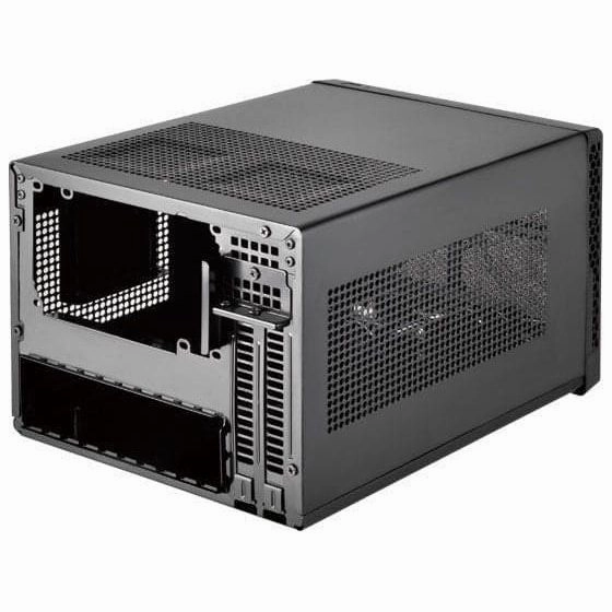 SilverStone Sugo SG13B C Mini-ITX Cube Case, Mesh Front, Compact Design - Black