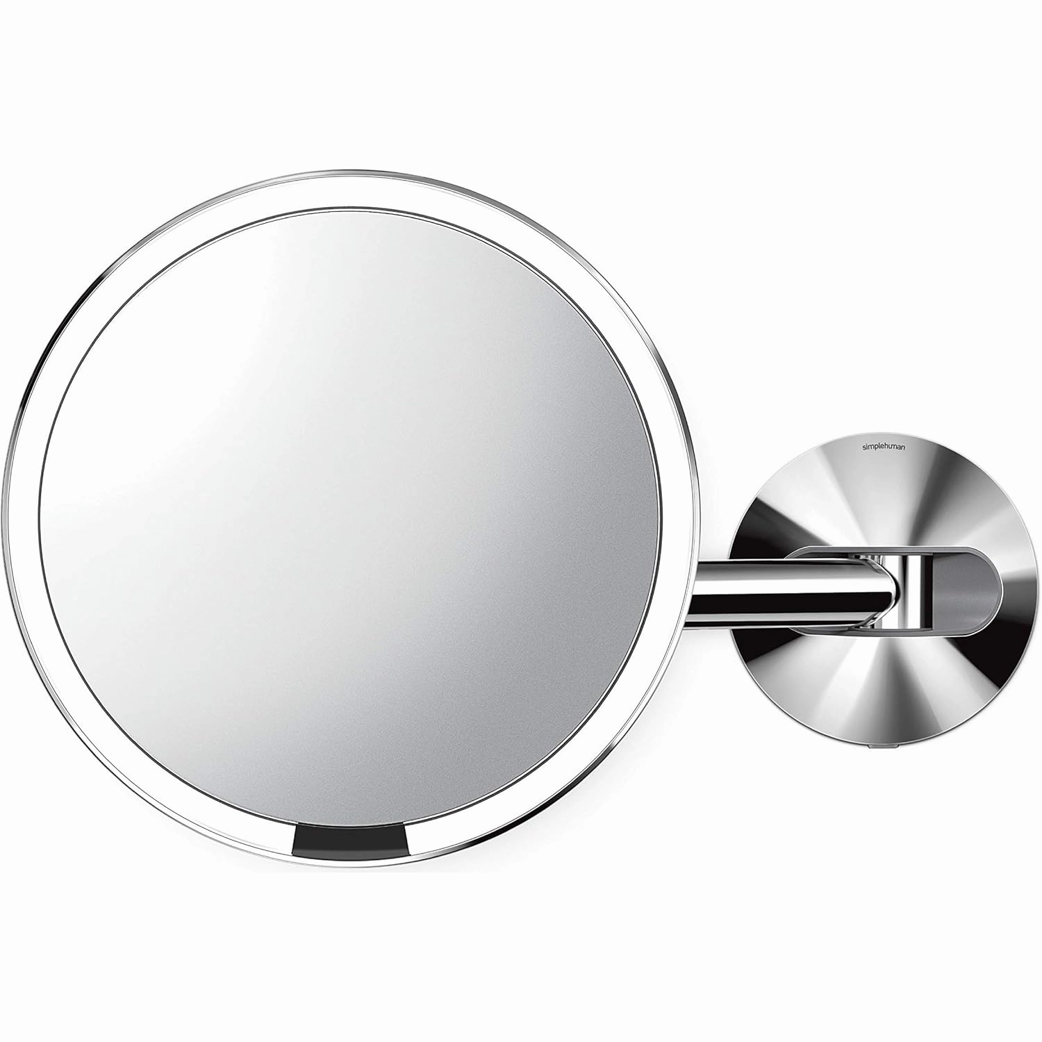 simplehuman ST3016 20cm Wall Mount Hard-Wired Sensor Mirror  Light-Up Bathroom Makeup Magnifying Mirror