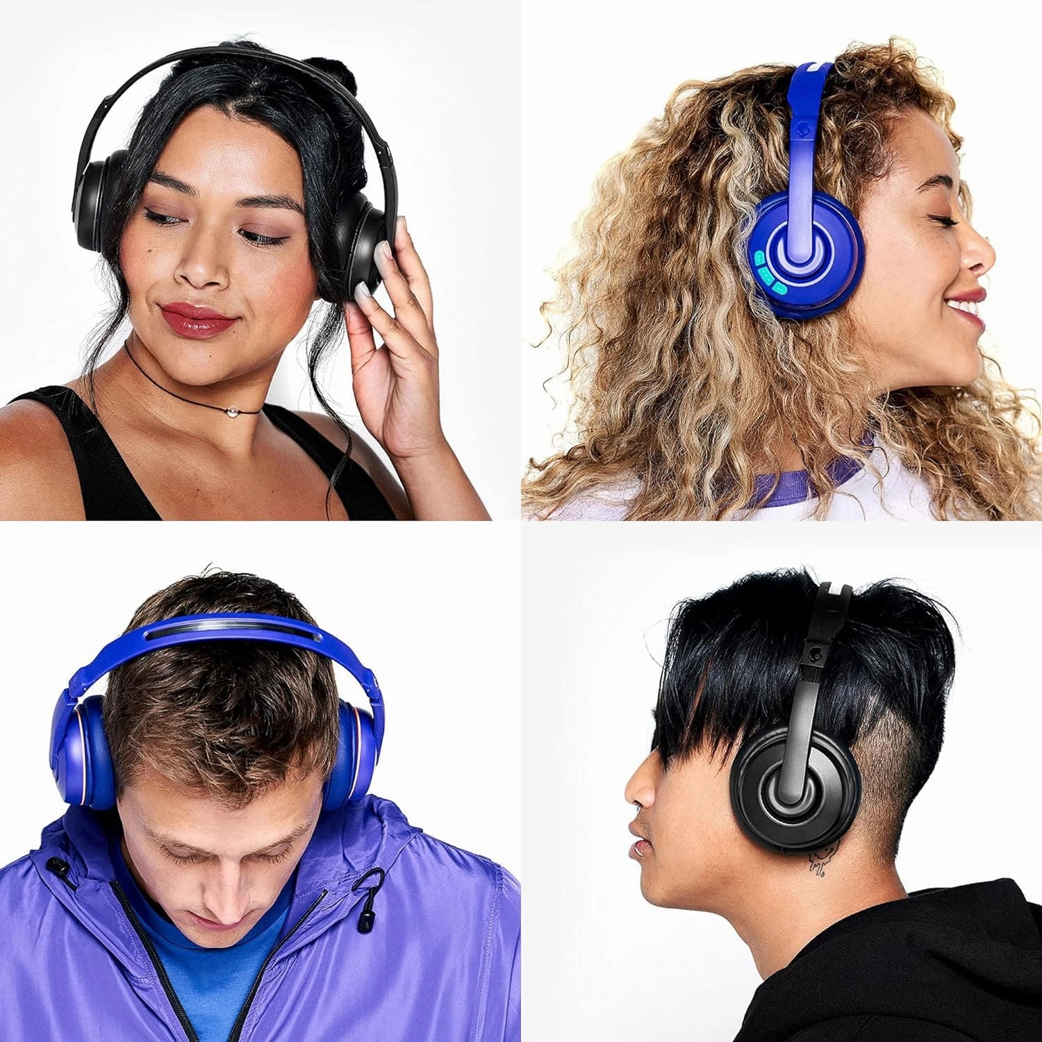 Skullcandy Cassette On-Ear Wireless Headphones, 22 Hr Battery, Microphone, Works with iPhone Android and Bluetooth Devices - Blue