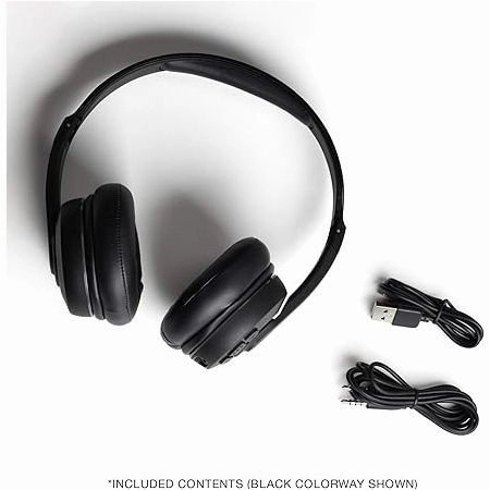Skullcandy Cassette On-Ear Wireless Headphones  22H Battery, Mic, Bluetooth Compatible - Black