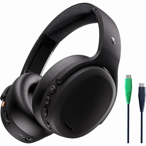 Skullcandy Crusher ANC 2 Wireless Over-Ear Headphones - True Black earbuds and headphones, true wireless earbuds, noise cancelling earbuds