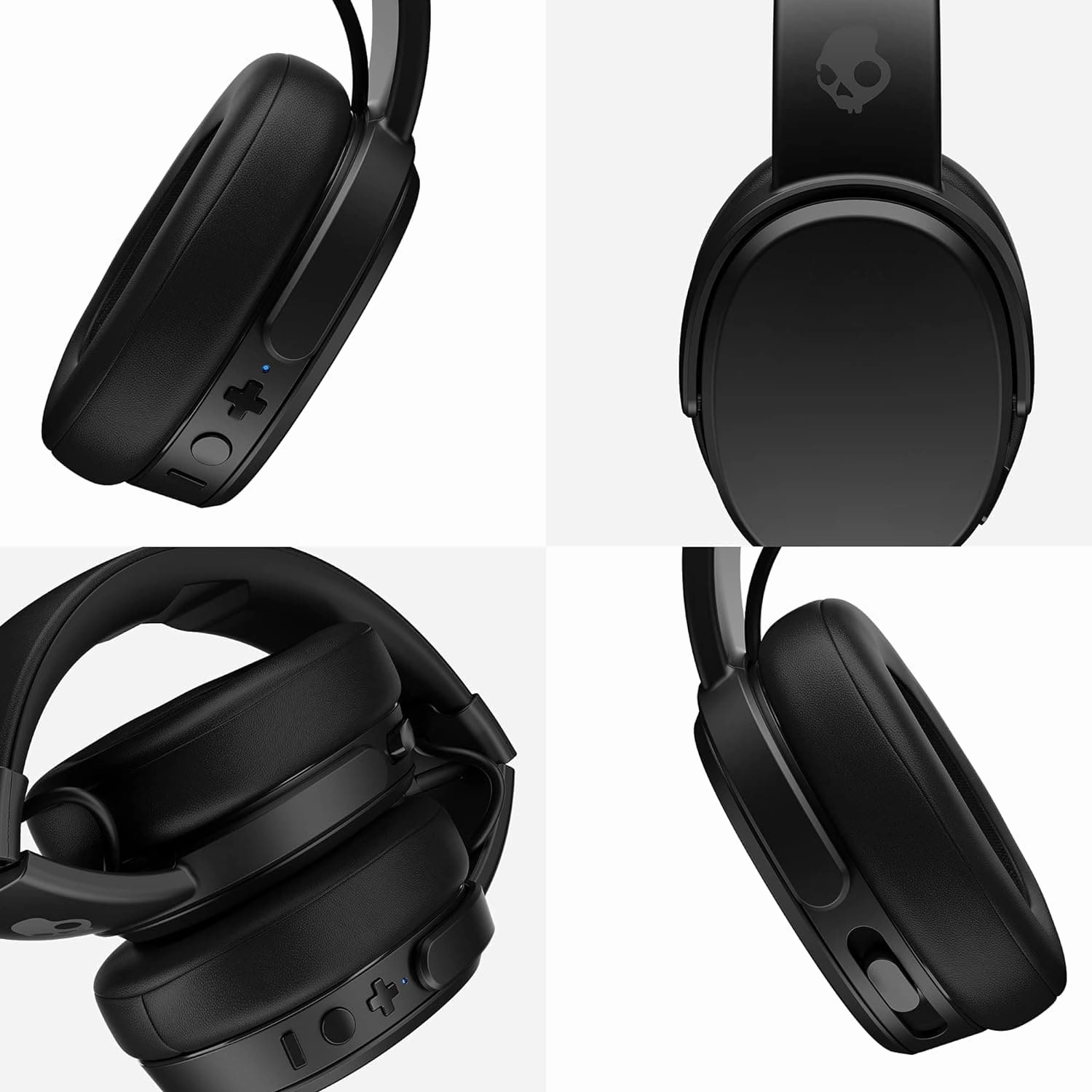 Skullcandy Crusher Over-Ear Wireless Headphones with Sensory Bass, 40 Hr Battery, Microphone, Works with iPhone Android and Bluetooth Devices - Moss/Olive