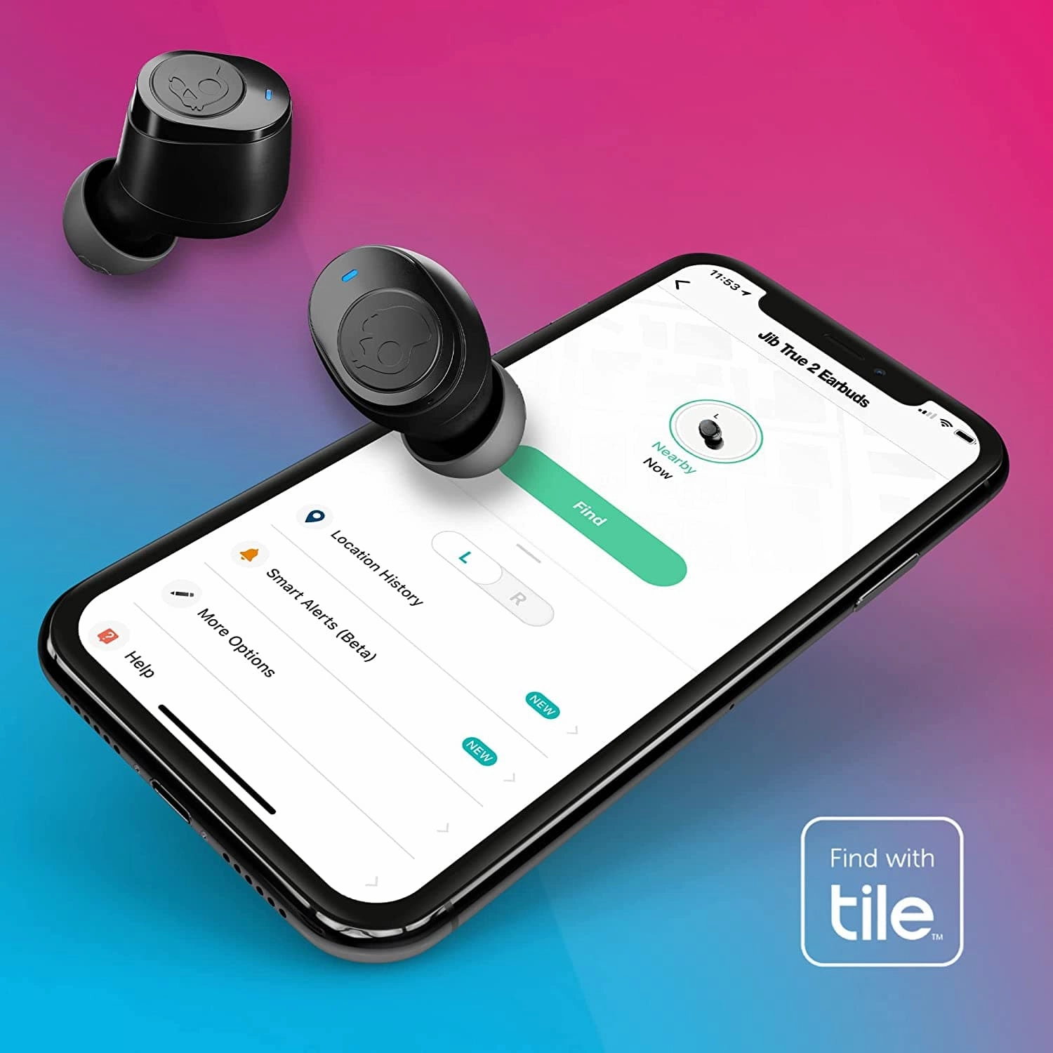 Skullcandy Jib 2 True In-Ear Wireless Earbuds - Black