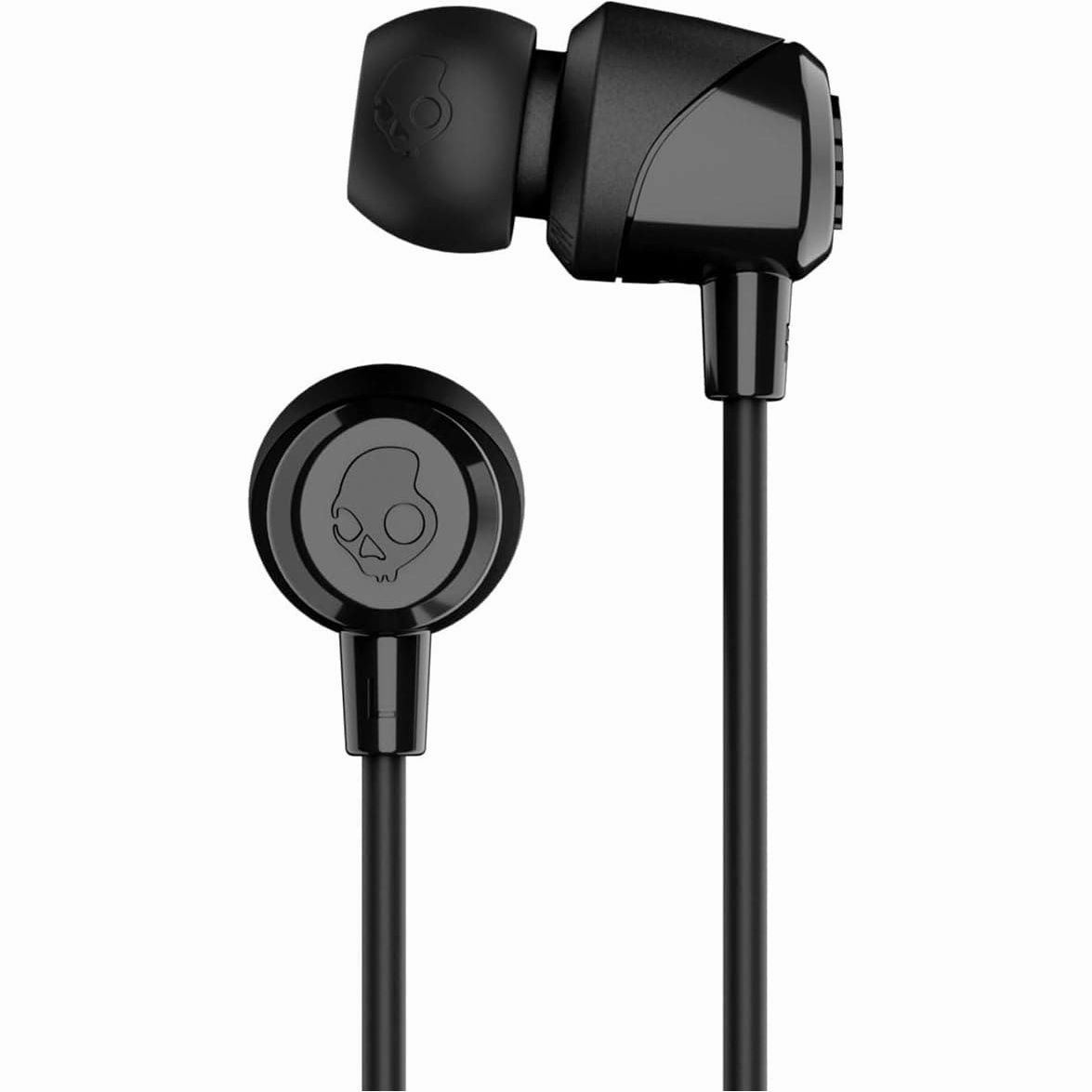 Skullcandy Jib In-Ear Wired Earbuds with Microphone, Compatible with Bluetooth Devices & Computers - Black