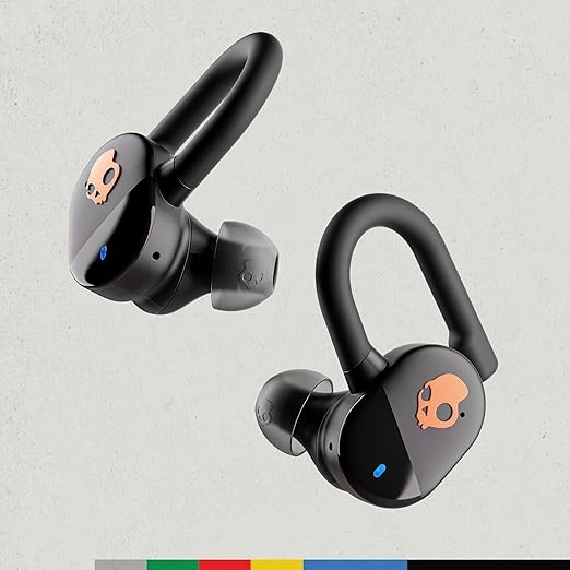 Skullcandy Push Play Active In-Ear Wireless Works with iPhone Android and Bluetooth Devices - True Black/Orange