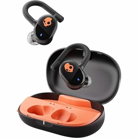 Skullcandy Push Play Active In-Ear Wireless Works with iPhone Android and Bluetooth Devices - True Black/Orange bluetooth headphones, cheap wireless headphones, headphones with mic