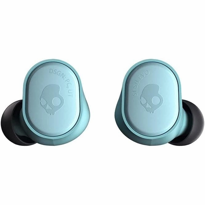 Skullcandy Sesh Evo True Wireless In-Ear Bluetooth Earbuds Compatible with iPhone and Android / Charging Case and Microphone / Great for Gym, Sports, and Gaming IP55 Water Dust Resistant - Blue