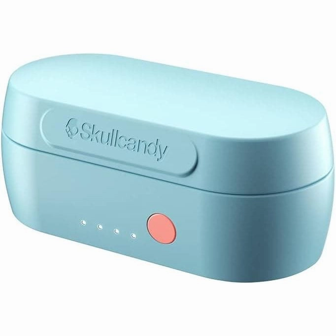 Skullcandy Sesh Evo True Wireless In-Ear Bluetooth Earbuds Compatible with iPhone and Android / Charging Case and Microphone / Great for Gym, Sports, and Gaming IP55 Water Dust Resistant - Blue