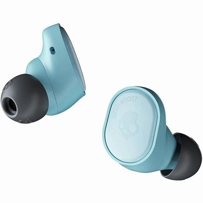 Skullcandy Sesh Evo True Wireless In-Ear Bluetooth Earbuds Compatible with iPhone and Android / Charging Case and Microphone / Great for Gym, Sports, and Gaming IP55 Water Dust Resistant - Blue