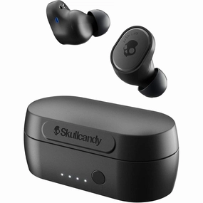 Skullcandy Sesh Evo True Wireless In-Ear Bluetooth Earbuds Compatible with iPhone and Android/Charging Case and Microphone/Great for Gym, Sports, and Gaming IP55 Water Dust Resistant - Black earbuds and headphones, true wireless earbuds, noise cancelling e