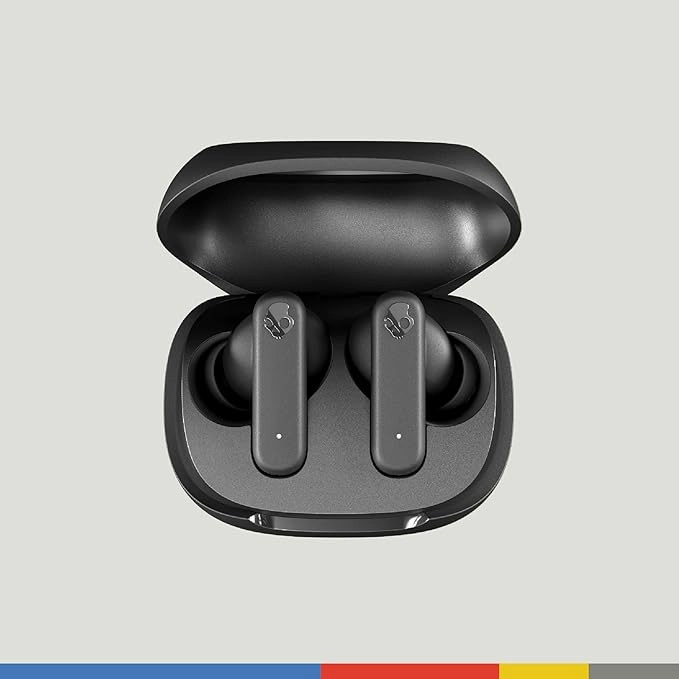 Skullcandy Smokin' Buds Wireless In-Ear Earbuds  20Hr Battery, Mic, 50% Renewable Plastics, Bluetooth - Black