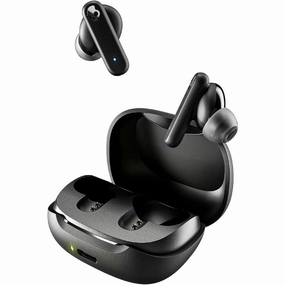 Skullcandy Smokin' Buds Wireless In-Ear Earbuds  20Hr Battery, Mic, 50% Renewable Plastics, Bluetooth - Black earbuds and headphones, true wireless earbuds, noise cancelling earbuds