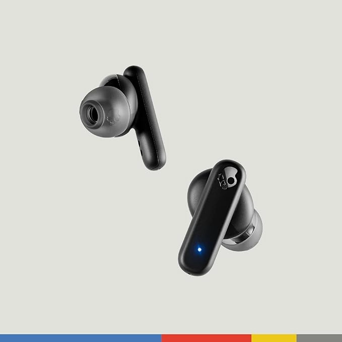 Skullcandy Smokin' Buds Wireless In-Ear Earbuds  20Hr Battery, Mic, 50% Renewable Plastics, Bluetooth - Black